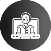 Online course Solid black Icon vector