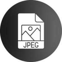 Jpg Solid black Icon vector