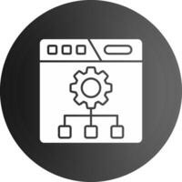 Setting Solid black Icon vector
