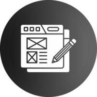 Web content Solid black Icon vector