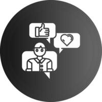 Social engagement Solid black Icon vector