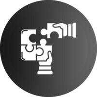 Collaboration Solid black Icon vector