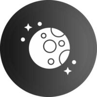Luna sólido negro icono vector