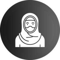 Muslim Solid black Icon vector