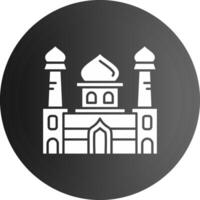 mezquita sólido negro icono vector