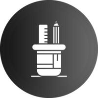 Pencil holder Solid black Icon vector