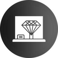 Diamond Solid black Icon vector