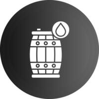 Oil barrel Solid black Icon vector