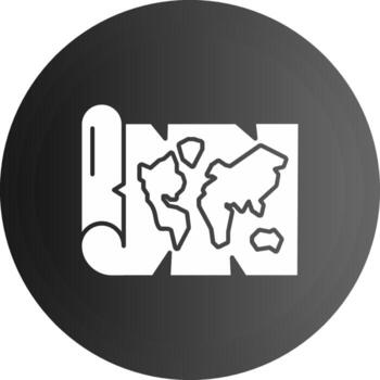 mundo mapa sólido negro icono vector