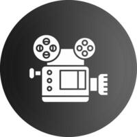 Movie Solid black Icon vector