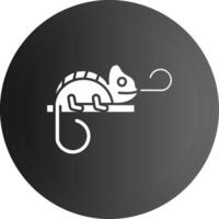 Chameleon Solid black Icon vector