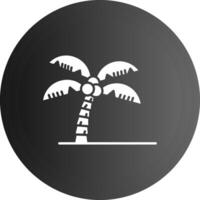 palma árbol sólido negro icono vector