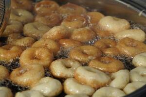 Traditional Turkish fried sweet pastry street food photo