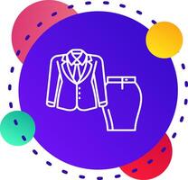 Women suit Abstrat BG Icon vector