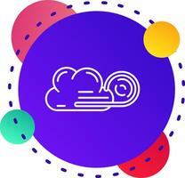 viento nube abstraer bg icono vector