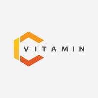 vitamina c logo vector diseño vector icono salud nutrición