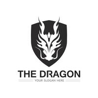 Dragon vector icon illustration