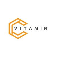 vitamina c logo vector diseño vector icono salud nutrición