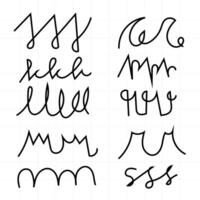 Vector Set of hand drawn lines and dividers