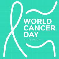 vector flat world cancer day illustration with doodle background