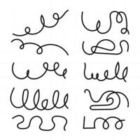 Vector Set of hand drawn lines and dividers