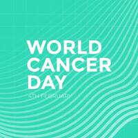 vector flat world cancer day illustration with abstract background