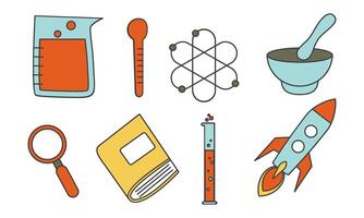 Vintage science education background vector