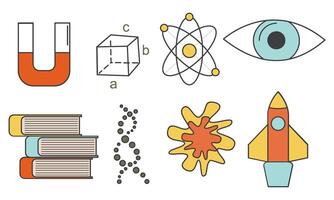 Clásico Ciencias educación antecedentes vector