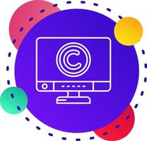 Copyright Abstrat BG Icon vector