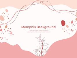 Memphis Style Wedding Banner Background vector