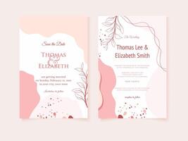 Memphis Style Wedding Invitation Card vector