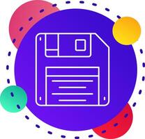 Floppy disk Abstrat BG Icon vector