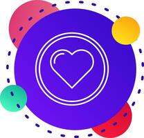 Heart Abstrat BG Icon vector