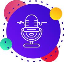 Microphone Abstrat BG Icon vector