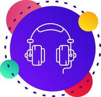 Headphone Abstrat BG Icon vector