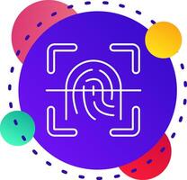 Finger print Abstrat BG Icon vector