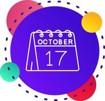 17th of October Abstrat BG Icon vector