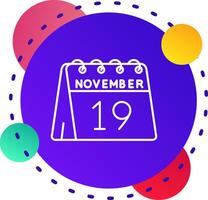 19th of November Abstrat BG Icon vector