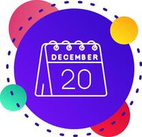 20th of December Abstrat BG Icon vector