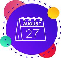 27th of August Abstrat BG Icon vector