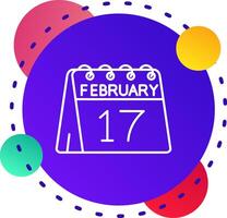 17th of February Abstrat BG Icon vector