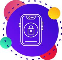 Lock Abstrat BG Icon vector