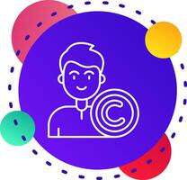 Copyright Abstrat BG Icon vector