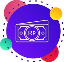 Indonesian rupiah Abstrat BG Icon vector