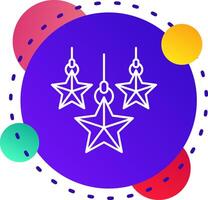 Christmas star Abstrat BG Icon vector