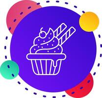 Cupcake Abstrat BG Icon vector