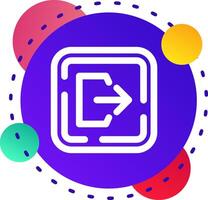 Logout Abstrat BG Icon vector