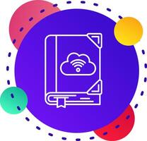 nube biblioteca abstraer bg icono vector