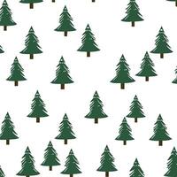 Christmas Tree Flat Illustration, Xmas Tree Vector icon.