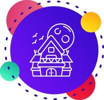 Haunted house Abstrat BG Icon vector